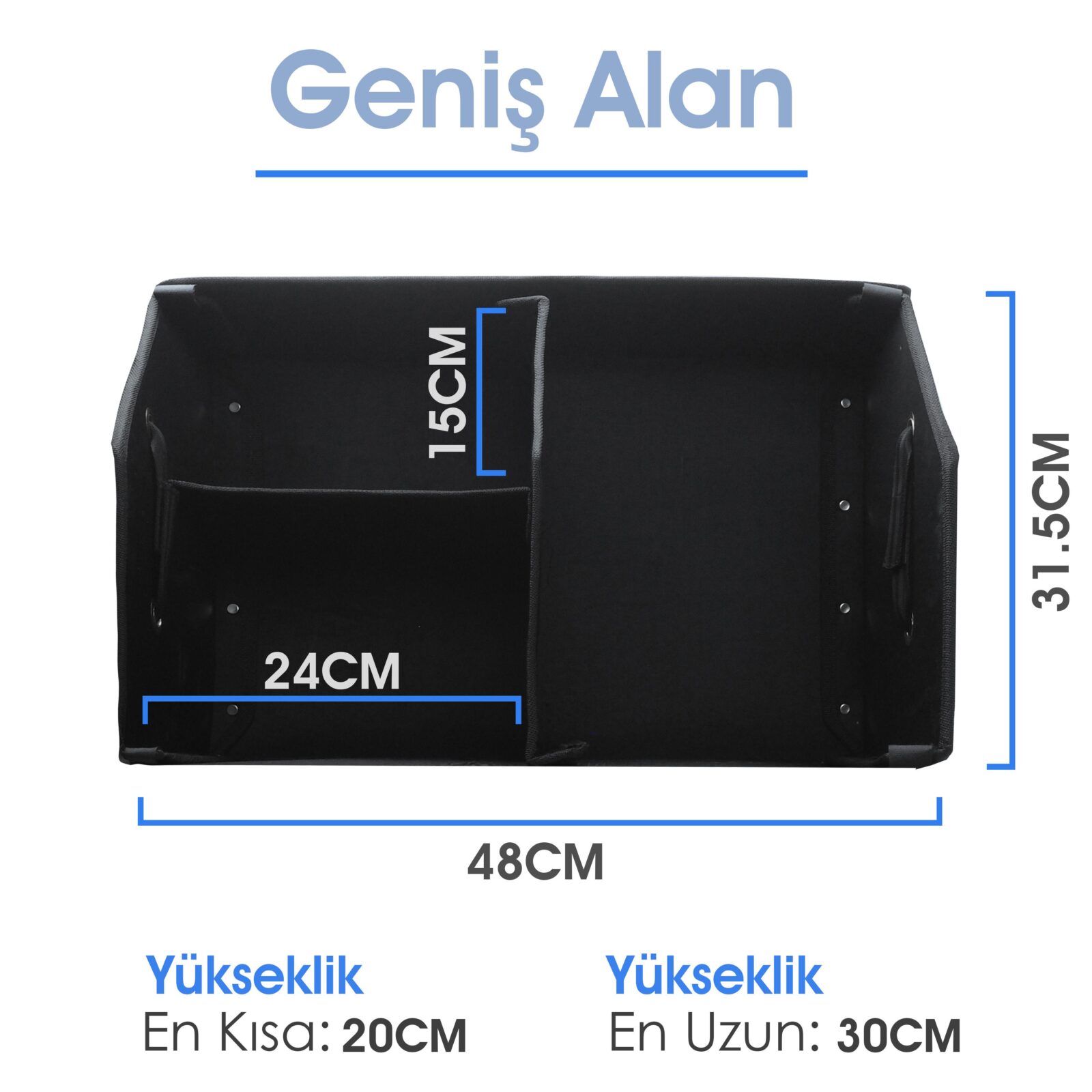 Buda Deri Araç Bagaj Çantası / Hexagon Araç Organizer