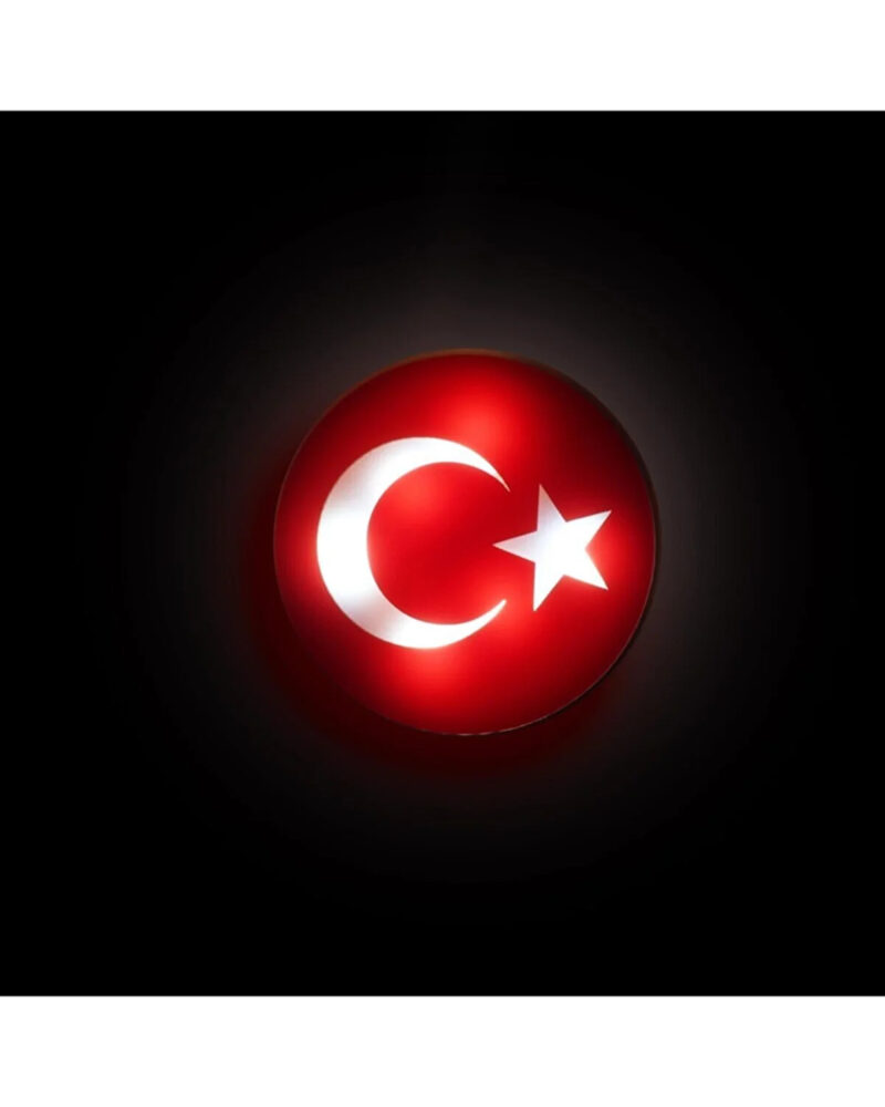 Araç Ön Panjur Türk Bayraklı Işıklı 3D Pleksi