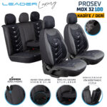 Leader Prosev Velur & Deri Fermuarlı / Universal Oto Koltuk Kılıfı