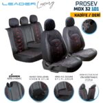 Leader Prosev Velur & Deri Fermuarlı / Universal Oto Koltuk Kılıfı