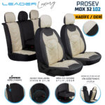 Leader Prosev Velur & Deri Fermuarlı / Universal Oto Koltuk Kılıfı