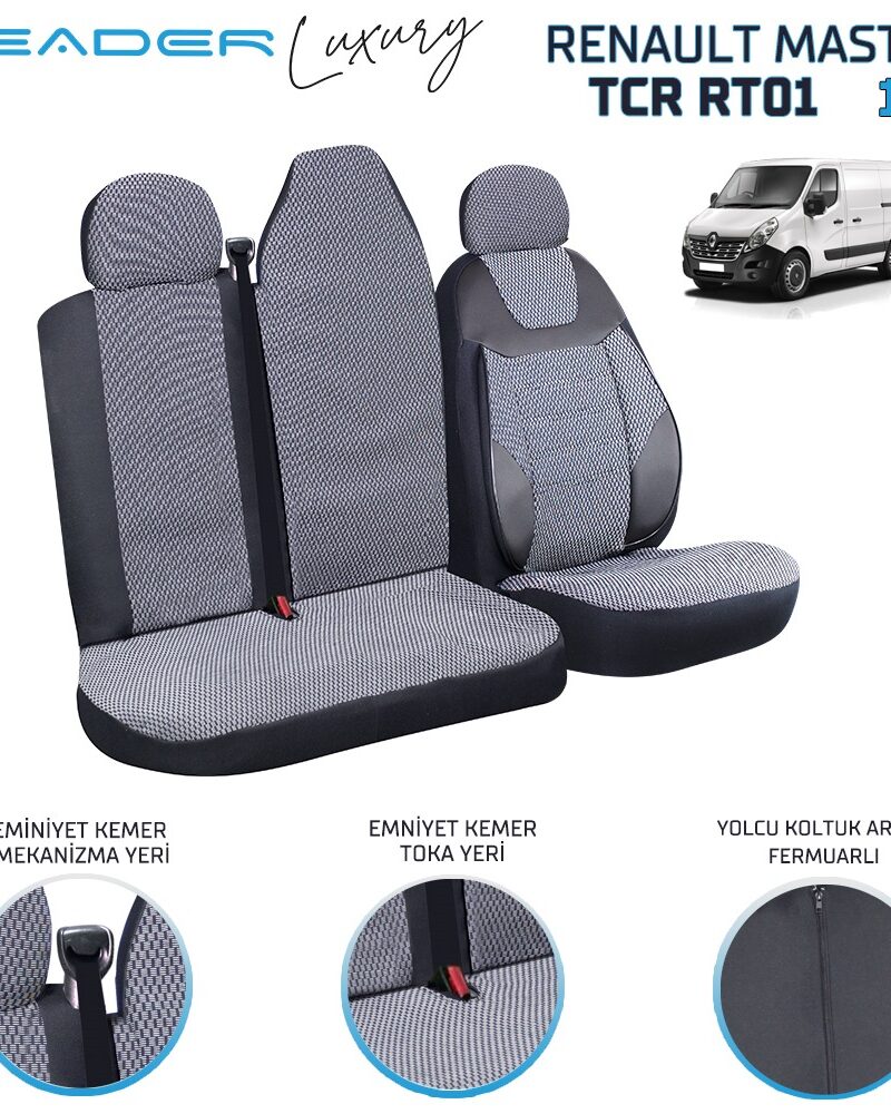 Leader RENAULT MASTER TİCARİ OTO KILIFI SİYAH LEADER 2+1