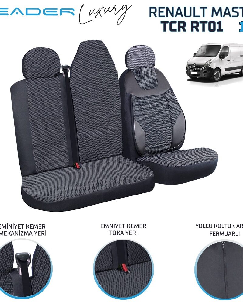 Leader RENAULT MASTER TİCARİ OTO KILIFI SİYAH LEADER 2+1