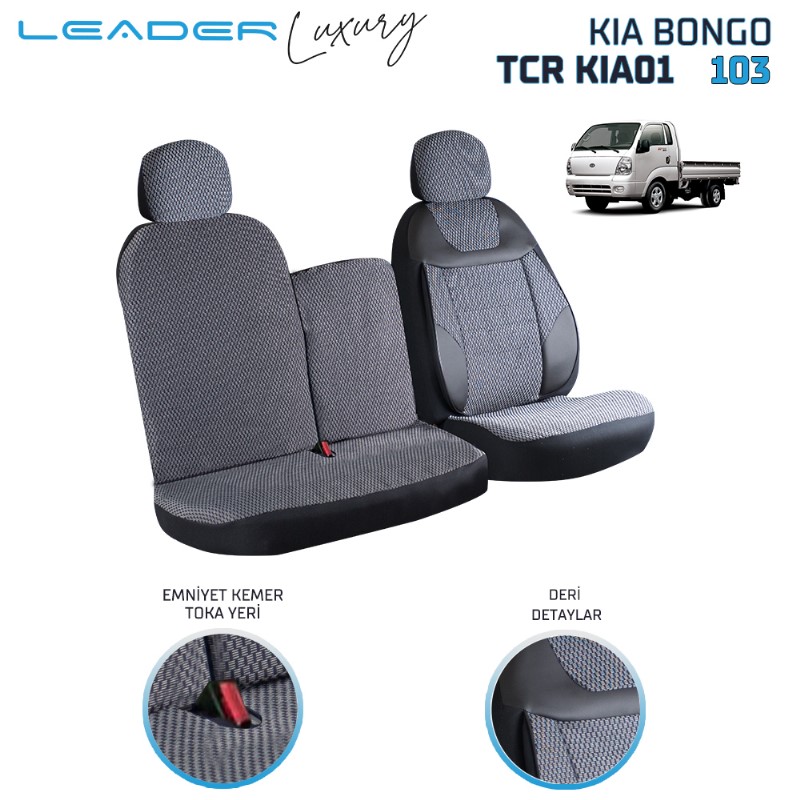 Leader BONGO TİCARİ OTO KILIFI SİYAH LEADER 2+1