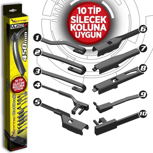 Vette Plus Multifit Silecek 385 Mm / 1 Adet