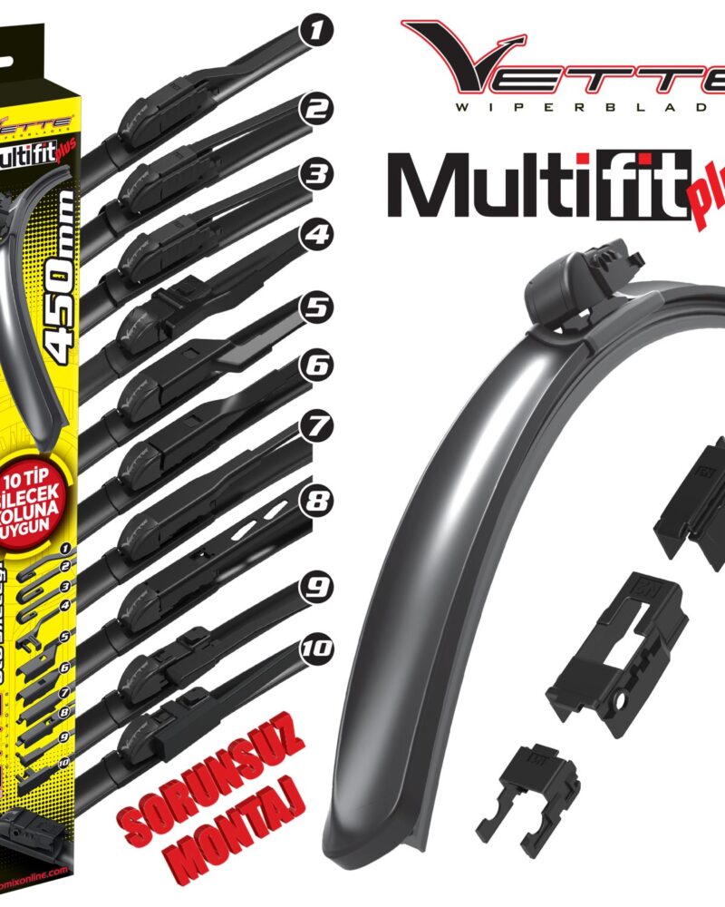 Vette Plus Multifit Silecek 385 Mm / 1 Adet