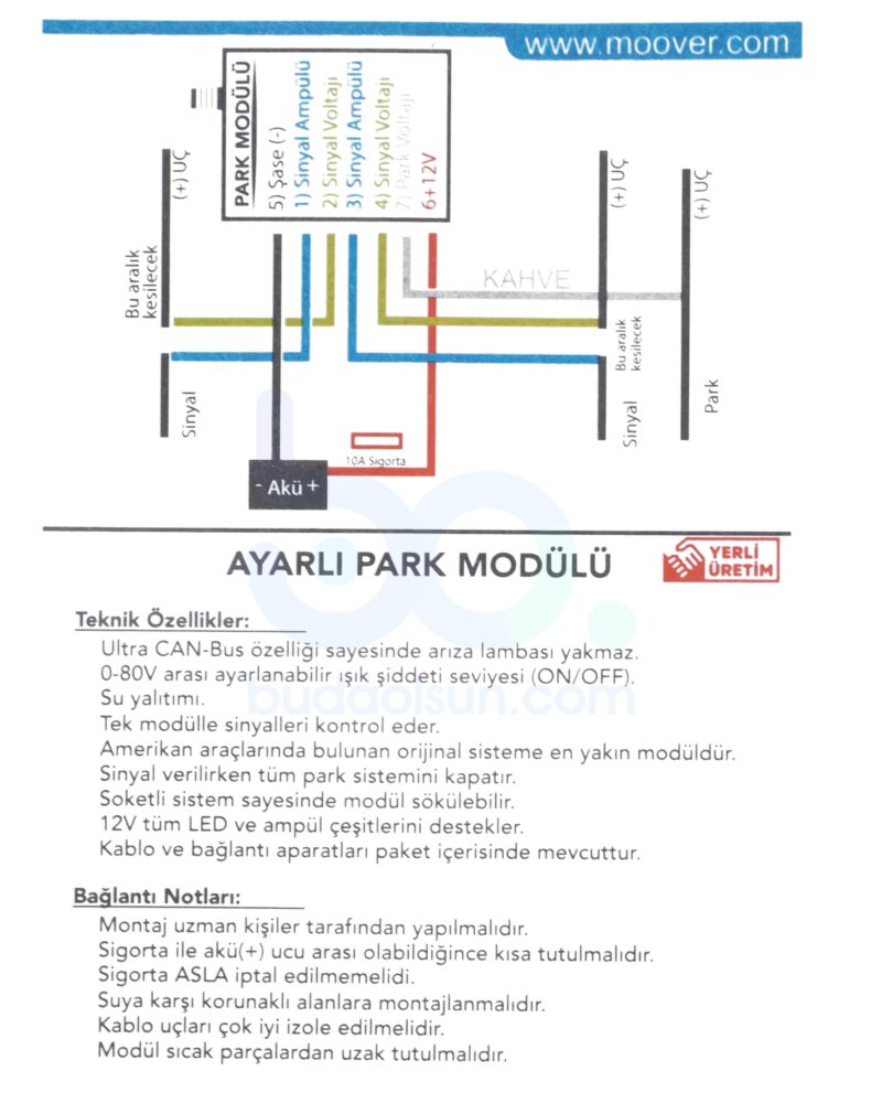 Ayarlı Amerikan Park Modülü