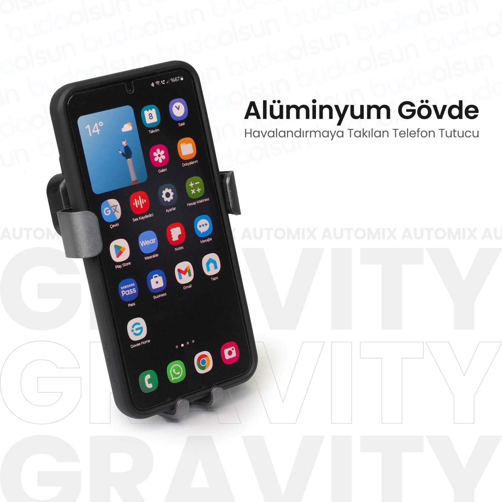 Automix Gravity 3 Kollu Pratik Klimaya Geçme Telefon Tutucu