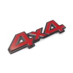 Kırmızı 4X4 Araç Arma Sticker / Metal 140 Mm X 42 Mm