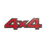 Kırmızı 4X4 Araç Arma Sticker / Metal 140 Mm X 42 Mm