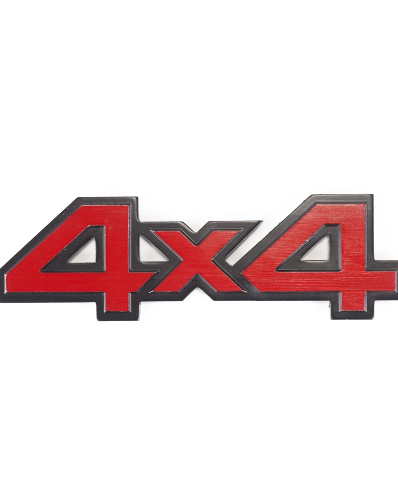 Kırmızı 4X4 Araç Arma Sticker / Metal 140 Mm X 42 Mm
