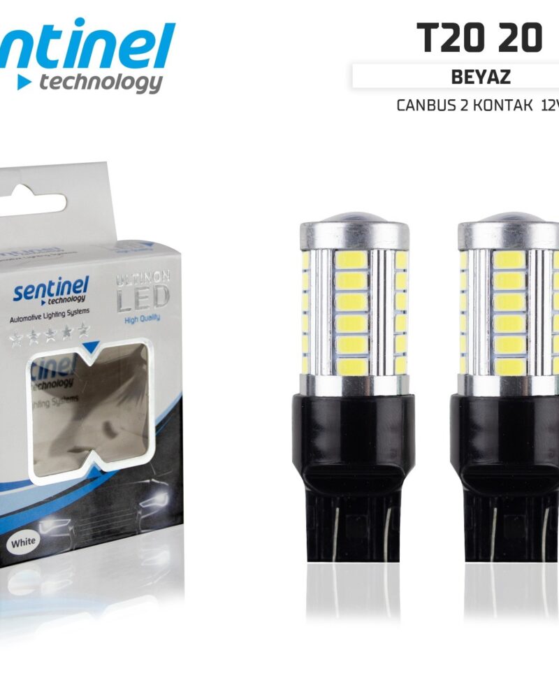 Sentinel CANBUS T20 BEYAZ LED AMPÜL ÇİFT DUY