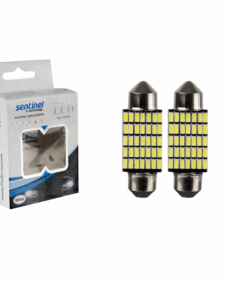 Sentinel CANBUS SOFİT 36mm BEYAZ 35 SMD 12-24V LED Güçlü Işık - 2 Adet