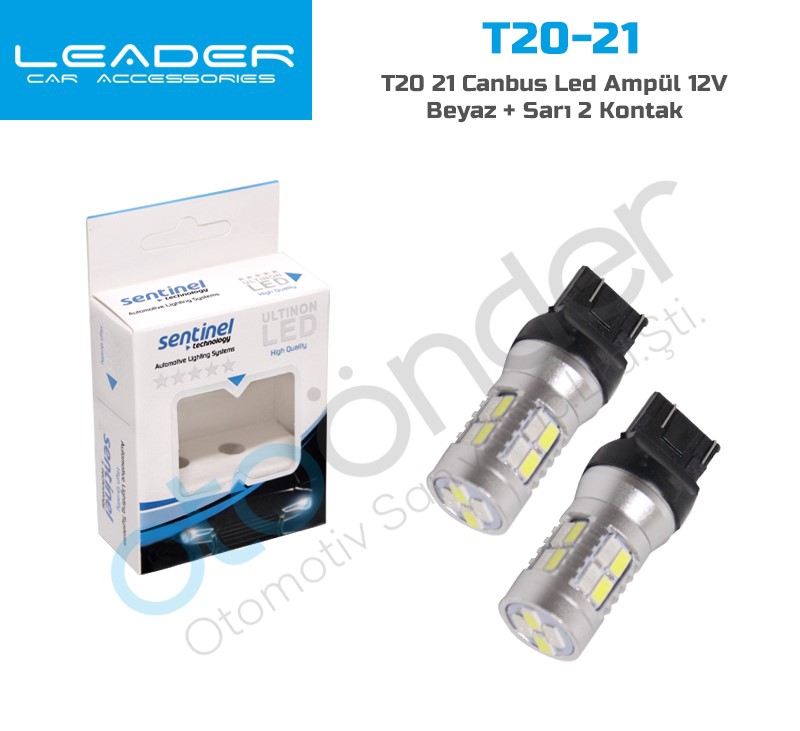 Sentinel T20 Canbus Beyaz & Turuncu Led Ampul