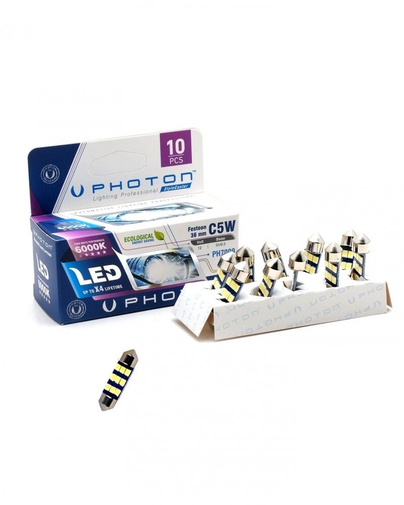 Photon 12V Beyaz 9 Led 36Mm - C5W 10Lu