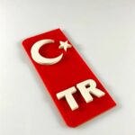 Araç Plakalık Kırmızı Tr Yazısı 2Li