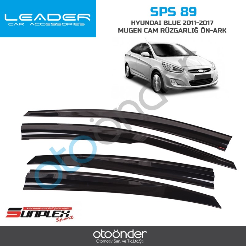 Hyundai Accent Blue (2011-2019) Cam Rüzgarlığı - 4Lü / Sunplex