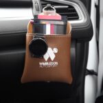 Araç İçi Telefon Tutucu - Organizer - Kese / Kahverengi / 12 cm X 17.5 cm
