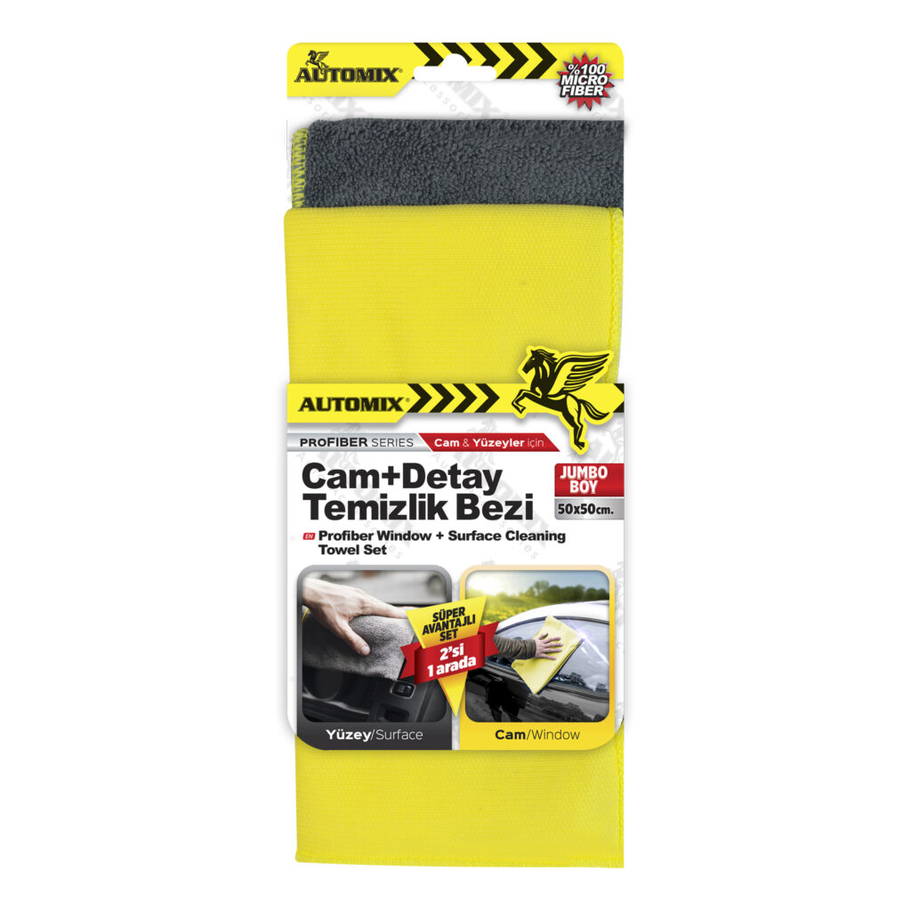 Automix Profiber Cam + Detay Temizlik Bezi