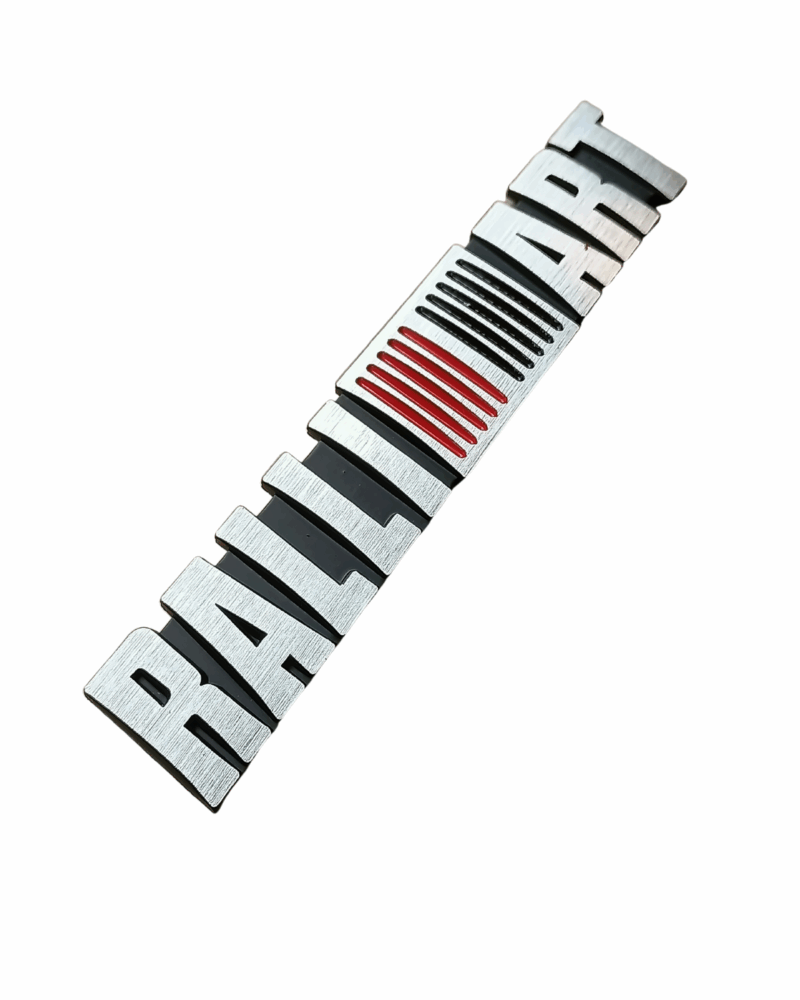Wimbledon Kırmızı Gümüş Ralliart Arma / Metal 16Cm X 2.9Cm