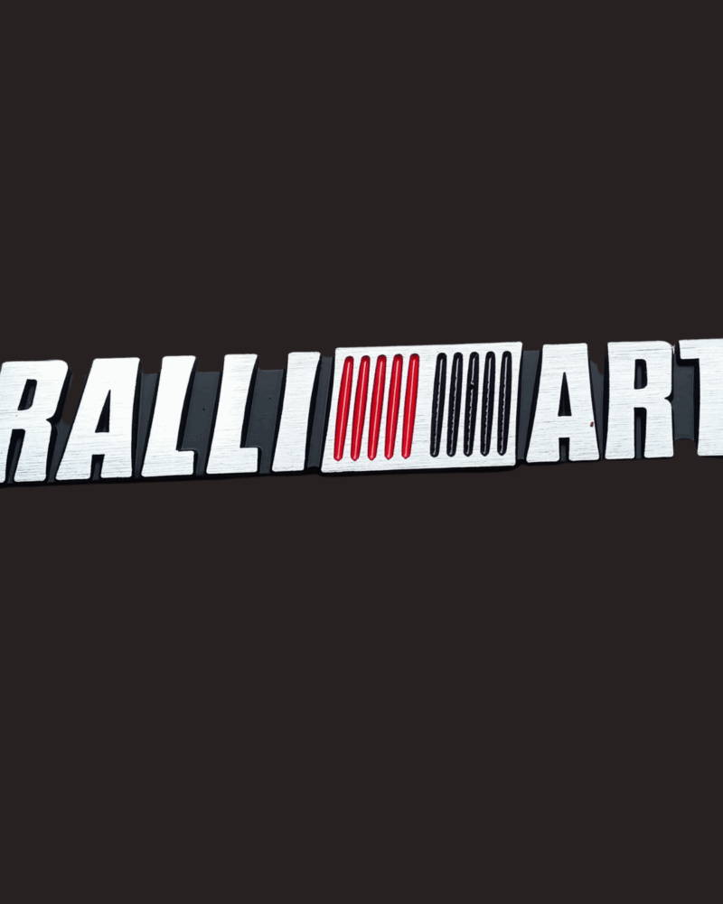 Wimbledon Kırmızı Gümüş Ralliart Arma / Metal 16Cm X 2.9Cm