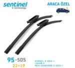 Sentinel ÖN Silecek Takım - Symbol-3 2015 / Logan-2 / MCV-2 / Sandero-2 2015 / 550mm 480mm