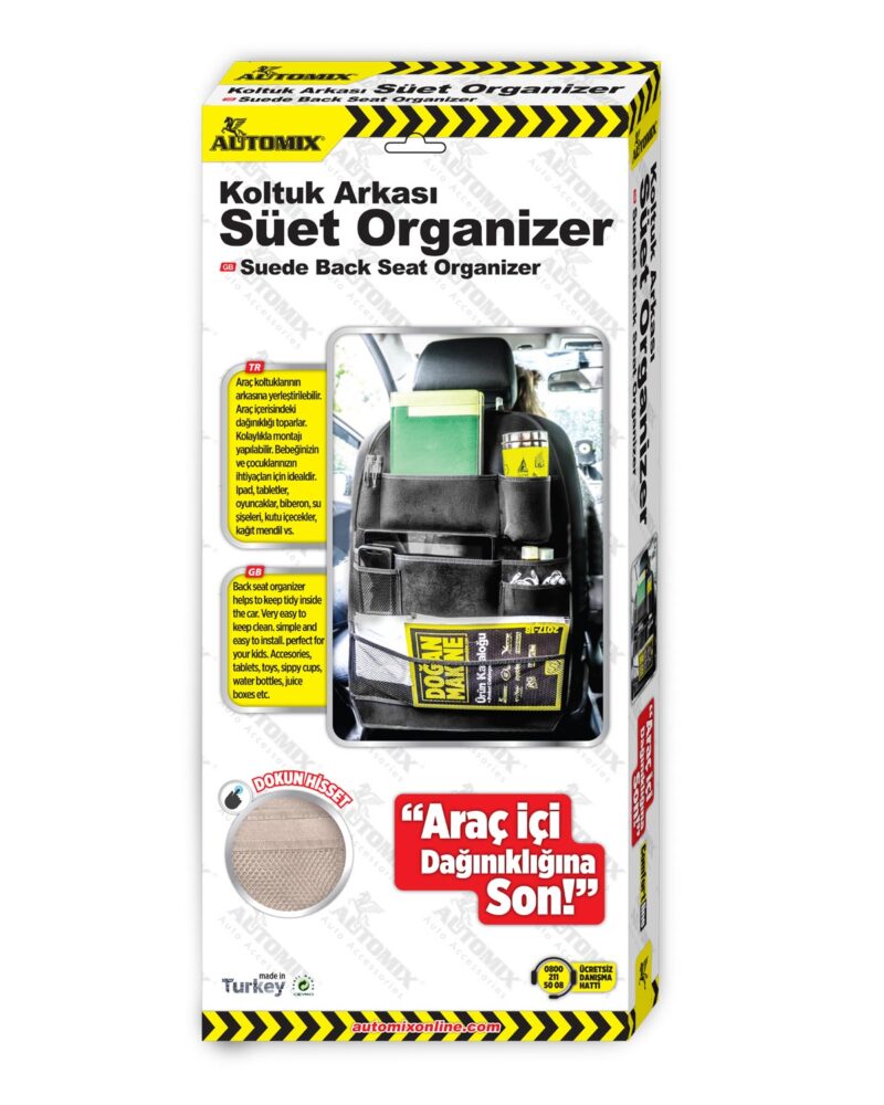 Automix Süet Organizer Siyah 45X66 CM / 1 Adet