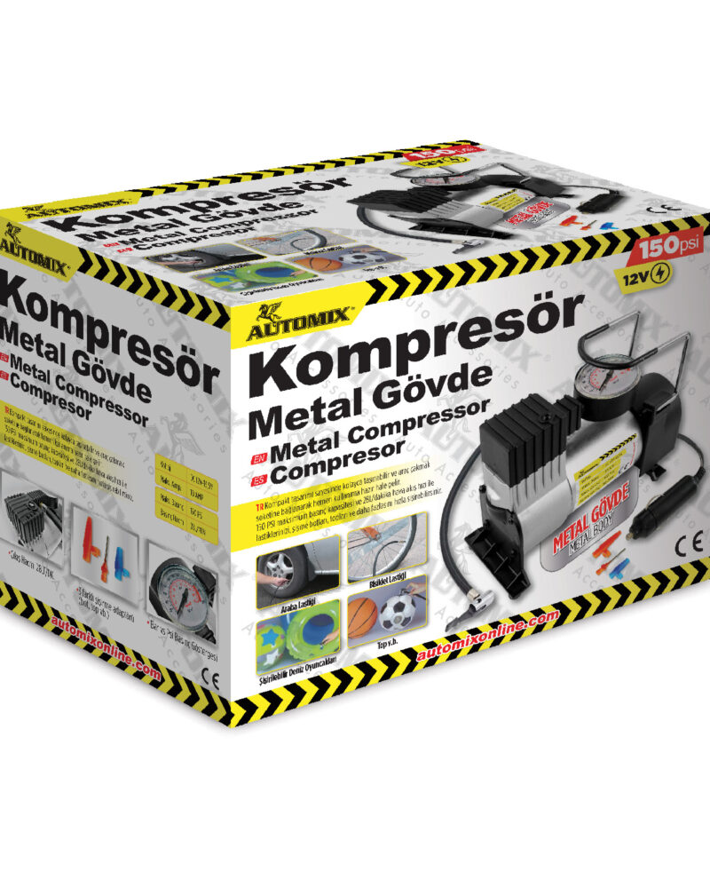 Automix Metal Araç Lastik Hava Kompresörü