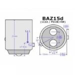 Sentinel P21/4W Baz 15D 12V Çift Duy Şaşı Yakın Tırnak Ampul