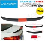 Üniversal Bagaj Üstü Spoyler Piano Black / İthal
