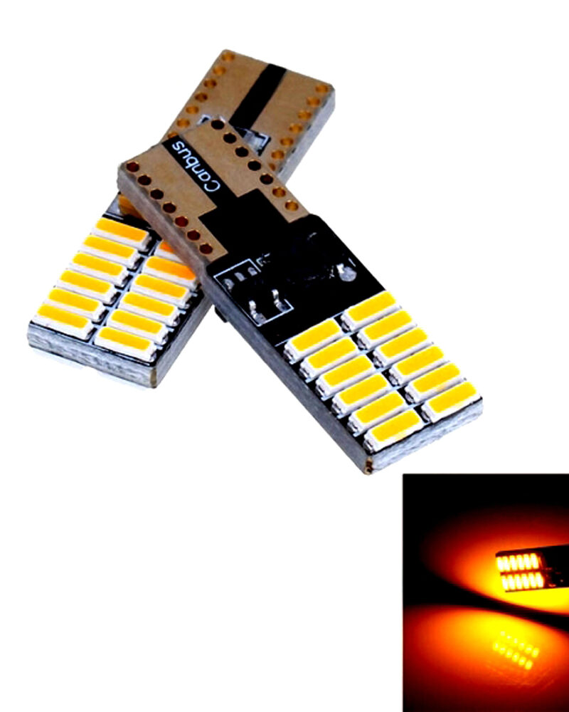 T10 Dipsiz Smd Park Ampulü 24 Ledli Turuncu