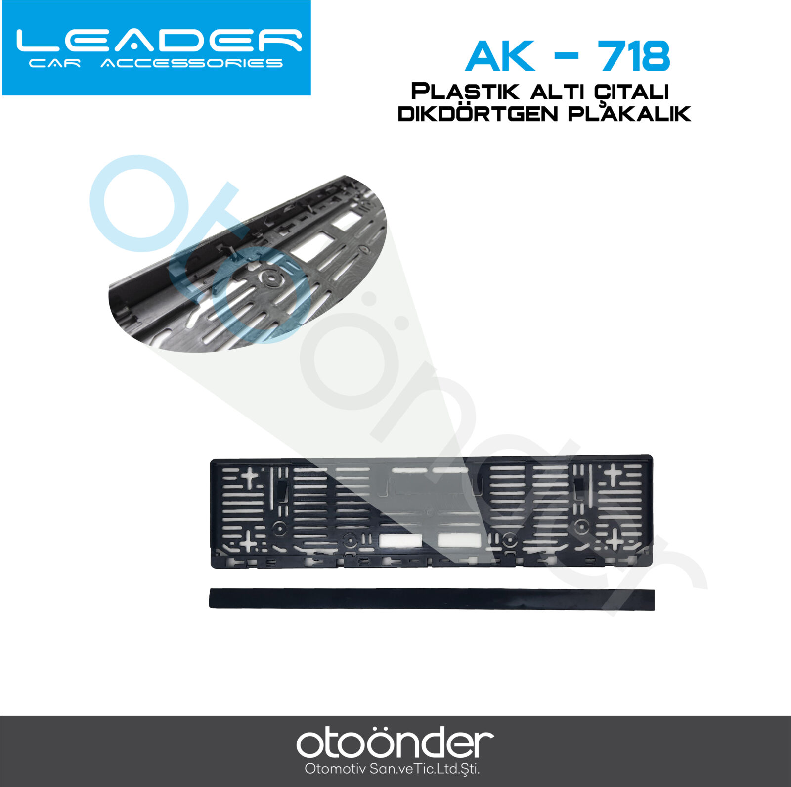 Plaka Altlığı ÇITALI DİKDÖRTGEN PLASTİK 54X14 Cm / 1 Adet