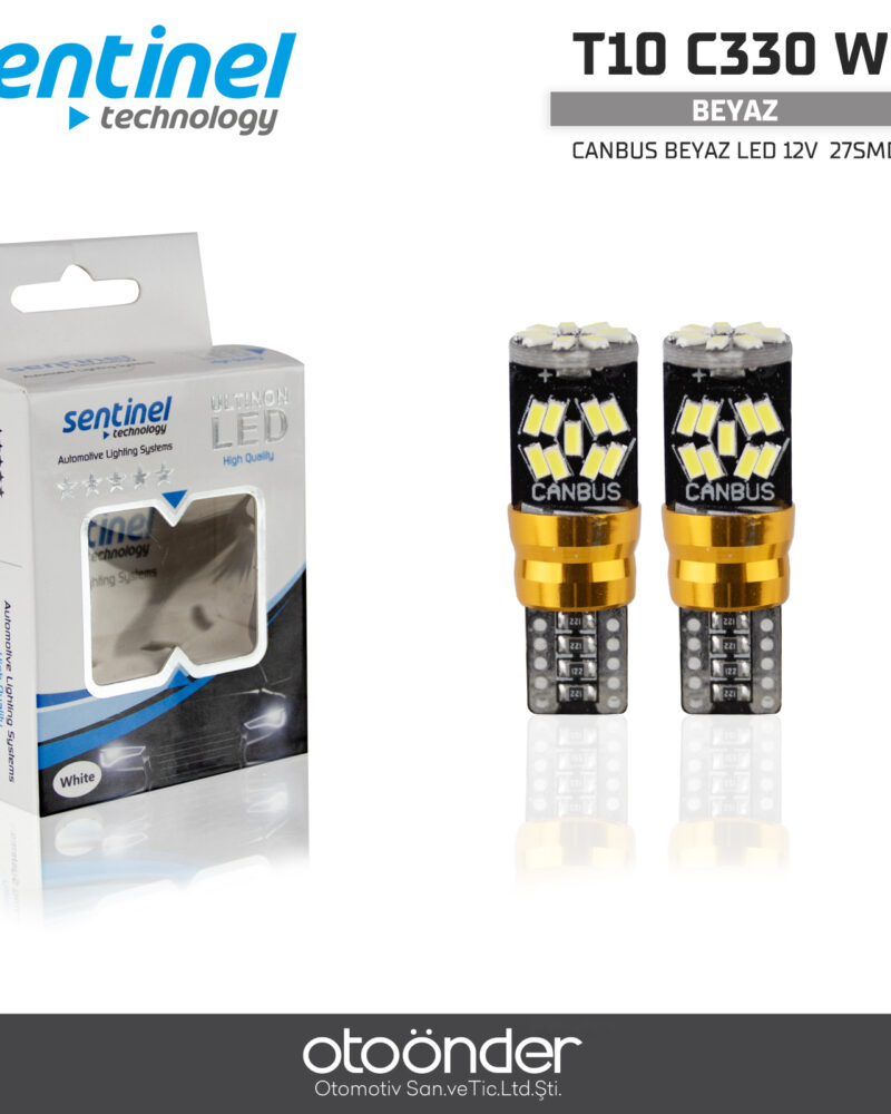 CANBUS BEYAZ LED T10 / 12V 27 SMD - 2 Adet