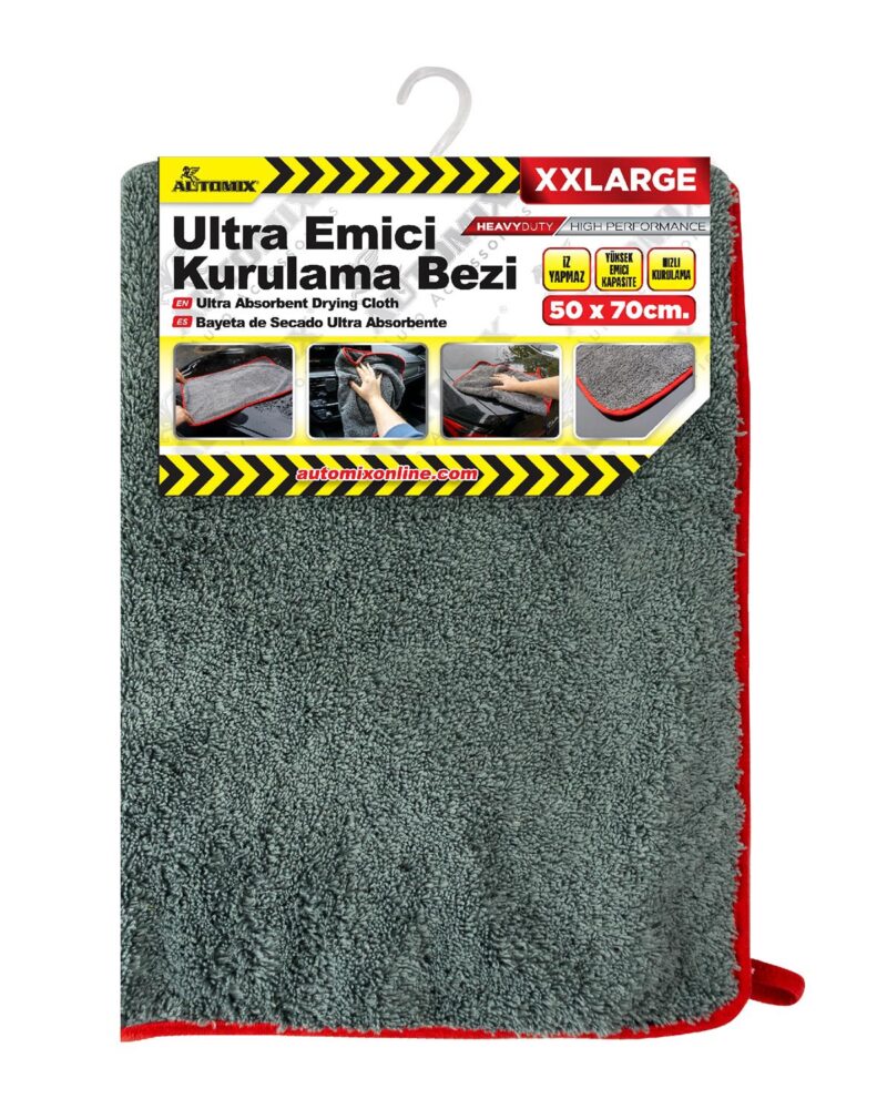 Automix Ultra Emici Gri Kurulama Bezi Çift Kat- 50x70