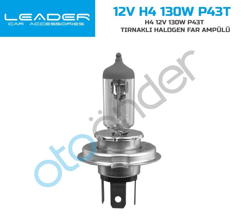 SENTİNEL H4 12V 130W P43T TIRNAKLI HALOGEN FAR AMPÜLÜ