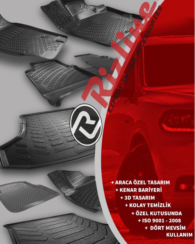 Rizline Chery Tiggo 8 Pro Excellent Paket 5 Koltuklu 2020 Sonrası / 3D Havuzlu Paspas