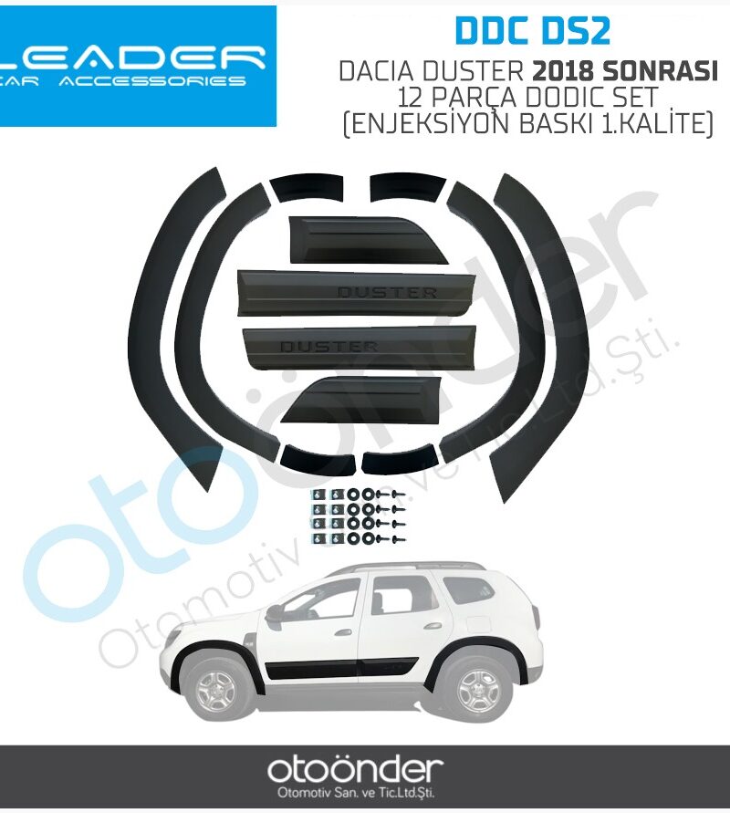 DACIA DUSTER 2018 SONRASI 12 PARÇA DODIC SET (ENJEKSİYON BASKI 1.KALİTE)