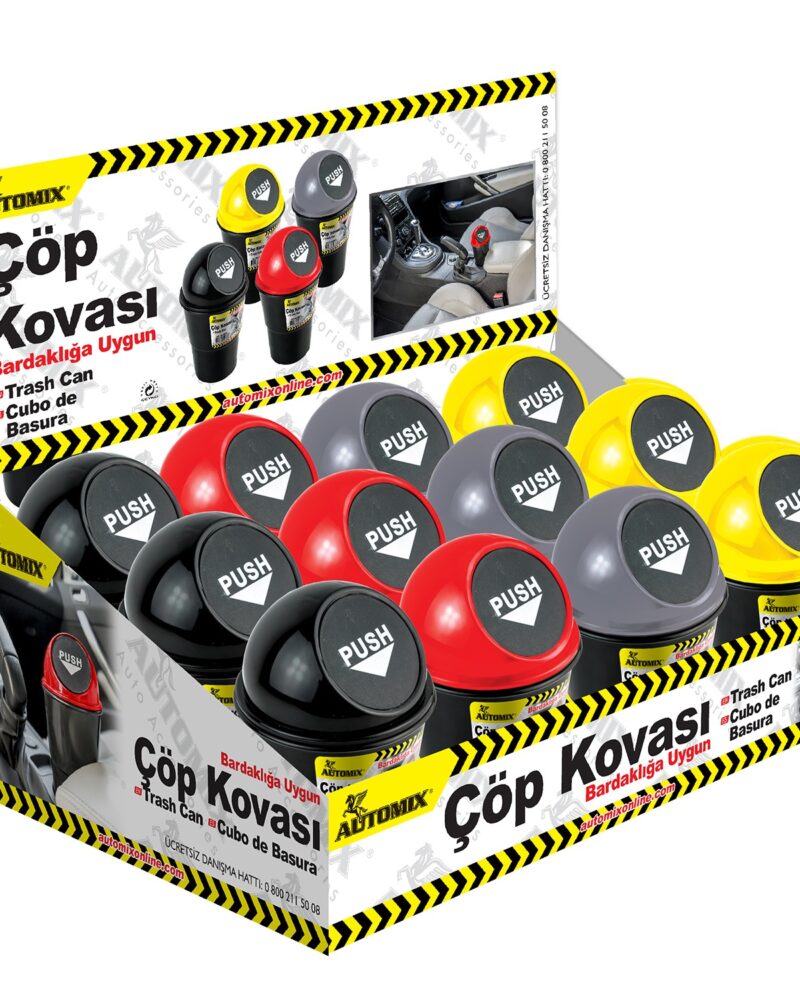 Automix Çöp Kutusu Bardaklık Tip