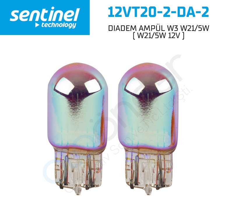Sentinel T20 BÜYÜK DİPSİZ DIADEM AMPÜL W3 W21/5W- ( W21/5W 12V )