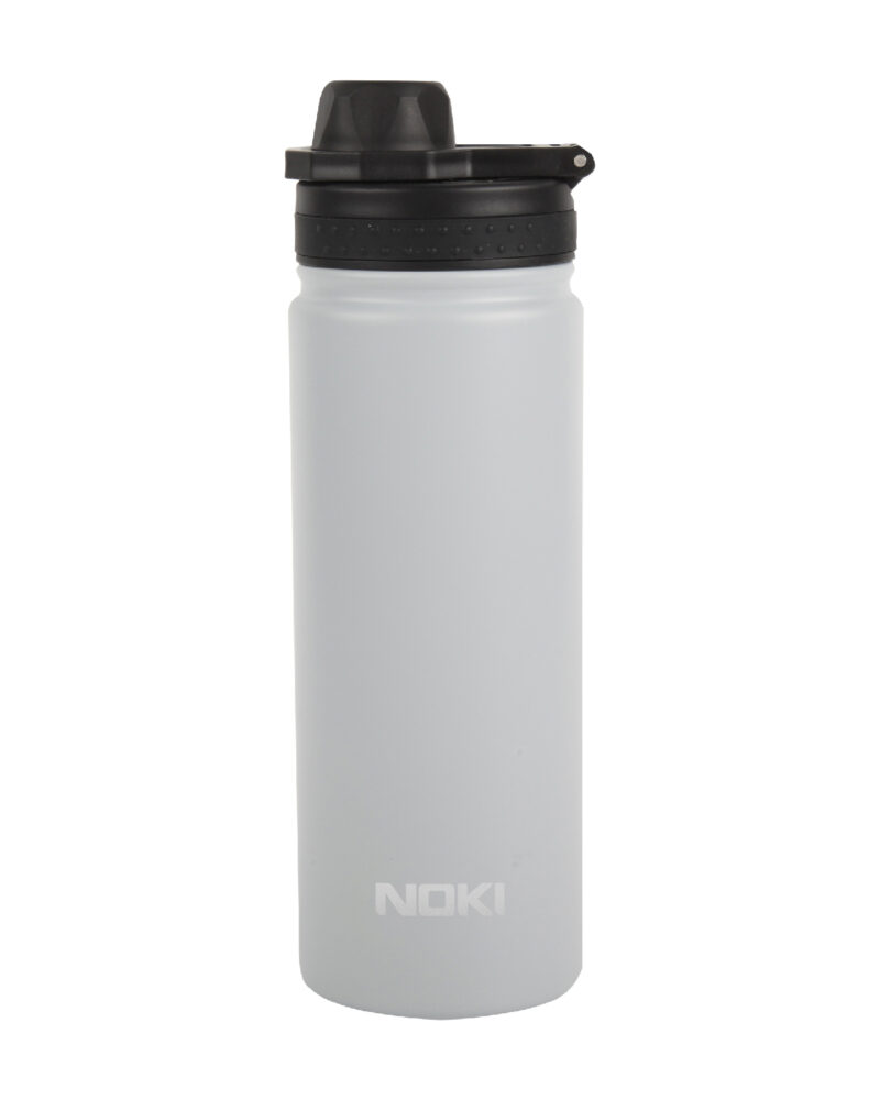 Noki Gri Çelik Matara Vidalı Kapak Taşıma Kulplu / 540 ML