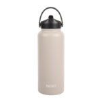 Noki Bej Çelik Matara Çevir Aç Pipet Taşıma Kulplu / 960 ML